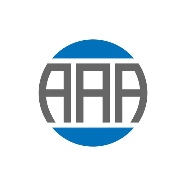 Aaa Letter Logo Design White Background Aaa Creative Initials Circle lizenzfreie Stockillustrationen