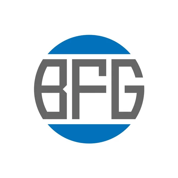 Návrh Loga Bfg Bílém Pozadí Bfg Kreativní Iniciály Kruhové Logo Vektorová Grafika