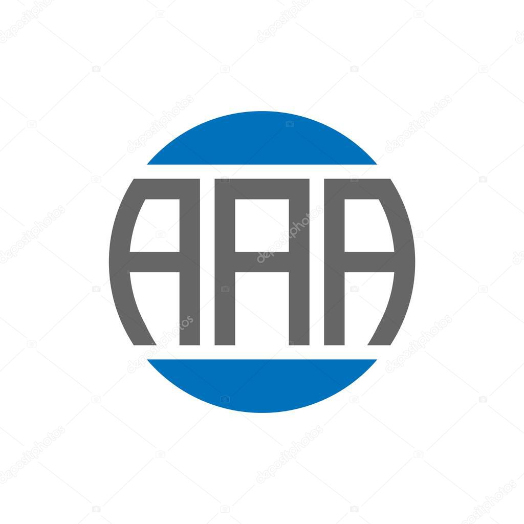 AAA letter logo design on white background. AAA creative initials circle logo concept. AAA letter design.