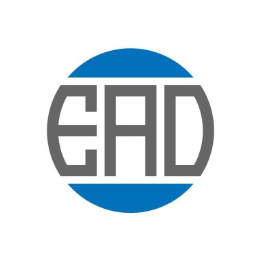 Beyaz arka planda EAO harf logosu tasarımı. EAO yaratıcı paraf dairesi logosu. EAO harf tasarımı.