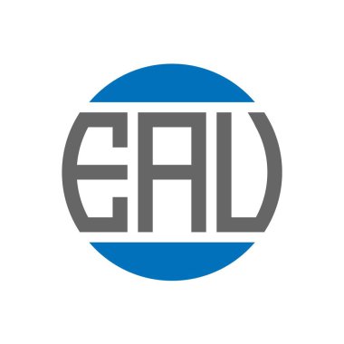 Beyaz arka planda EAV harf logosu tasarımı. EAV yaratıcı paraf dairesi logosu. EAV harf tasarımı.