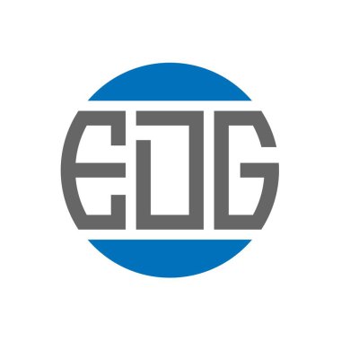 Beyaz arkaplanda EDG harf logosu tasarımı. EDG yaratıcı paraf daire logosu konsepti. EDG harf tasarımı.