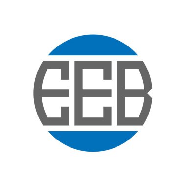 Beyaz arka planda EEB harfi logo tasarımı. EEB yaratıcı baş harfler daire logosu konsepti. EEB harf tasarımı.