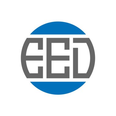 Beyaz arka planda EED harf logosu tasarımı. EED yaratıcı paraf dairesi logosu. EED harf tasarımı.