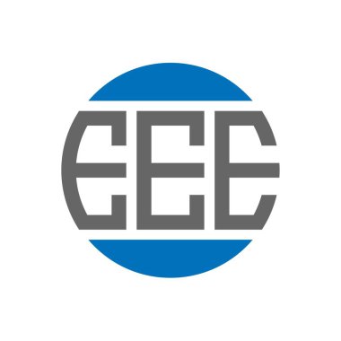 Beyaz arka planda EEE harf logosu tasarımı. EEE yaratıcı paraf daire logosu konsepti. EEE harf tasarımı.