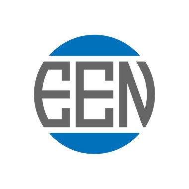 Beyaz arkaplanda EEN harfi logo tasarımı. EEN yaratıcı paraf daire logosu konsepti. EEN harf tasarımı.