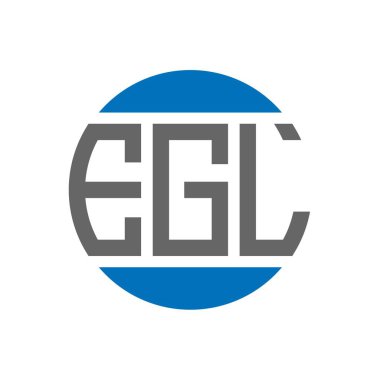 Beyaz arkaplanda EGL harf logosu tasarımı. EGL yaratıcı paraf dairesi logosu. EGL harf tasarımı.