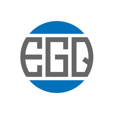 Beyaz arka planda EGQ harf logosu tasarımı. EGQ yaratıcı paraf dairesi logosu. EGQ harf tasarımı.