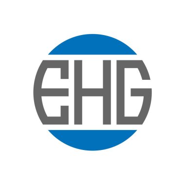 Beyaz arkaplanda EHG harf logosu tasarımı. EHG yaratıcı paraf dairesi logosu. EHG harf tasarımı.