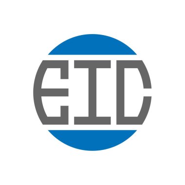 Beyaz arkaplanda EIC harf logosu tasarımı. EIC yaratıcı paraf dairesi logosu. EIC harf tasarımı.