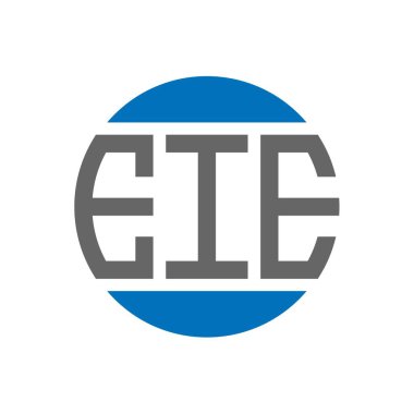 Beyaz arka planda EIE harf logosu tasarımı. EIE yaratıcı paraf daire logosu konsepti. EIE harf tasarımı.