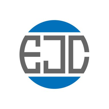 Beyaz arka planda EJC harf logosu tasarımı. EJC yaratıcı paraf daire logosu konsepti. EJC harf tasarımı.