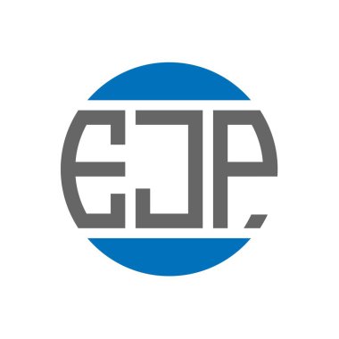 Beyaz arkaplanda EJP harf logosu tasarımı. EJP yaratıcı paraf dairesi logosu. EJP harf tasarımı.