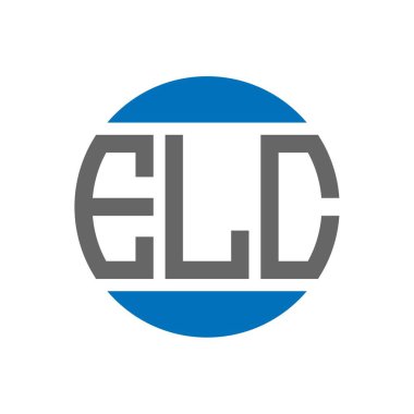 Beyaz arka planda ELC harf logosu tasarımı. ELC yaratıcı paraf daire logosu konsepti. ELC harf tasarımı.