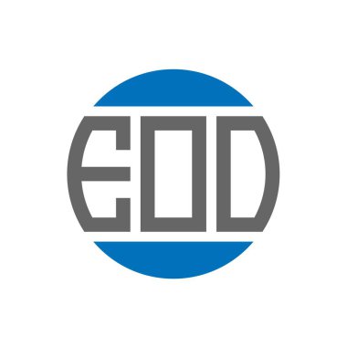 Beyaz arka planda EOO harf logosu tasarımı. EOO yaratıcı paraf daire logosu konsepti. EOO harf tasarımı.