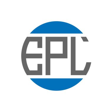 Beyaz arkaplanda EPL harf logosu tasarımı. EPL yaratıcı paraf dairesi logosu. EPL harf tasarımı.