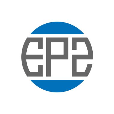 Beyaz arkaplanda EPZ harf logosu tasarımı. EPZ yaratıcı paraf dairesi logosu. EPZ harf tasarımı.