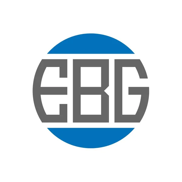 Návrh Loga Ebg Bílém Pozadí Ebg Kreativní Iniciály Kruhové Logo — Stockový vektor