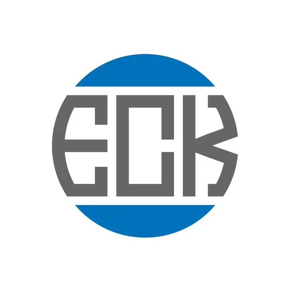 Дизайн Логотипа Eck Белом Фоне Концепция Логотипа Инициалами Eck Дизайн — стоковый вектор