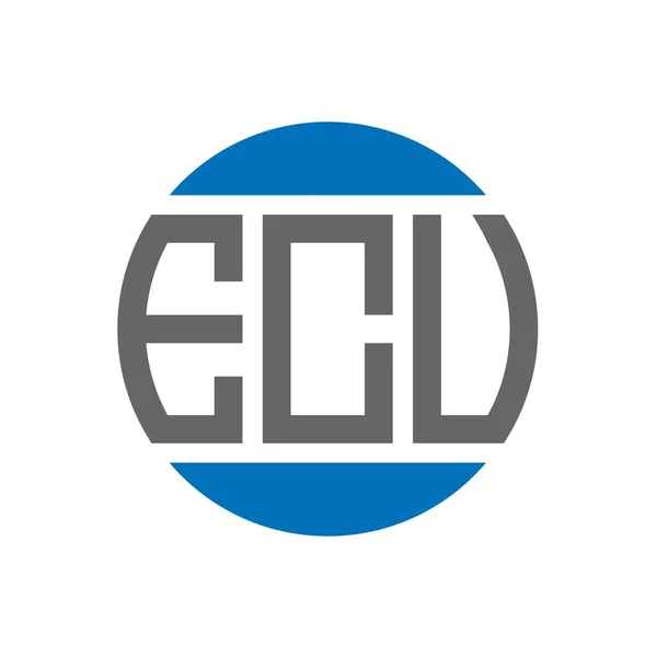 Ecv 디자인은 배경에 있습니다 Ecv 크리에이티브 이니셜은 개념을 따른다 Ecv — 스톡 벡터