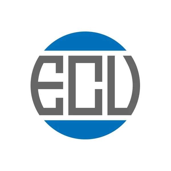 Diseño Del Logotipo Letra Del Ecu Sobre Fondo Blanco Concepto — Archivo Imágenes Vectoriales