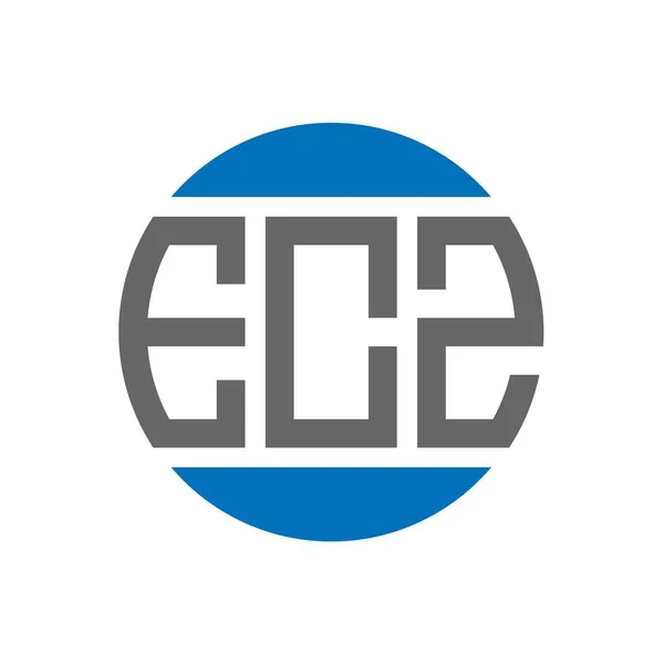 白色背景的Ecz字母标识设计 Ecz创意首字母圆圈标识概念 Ecz字母设计 — 图库矢量图片