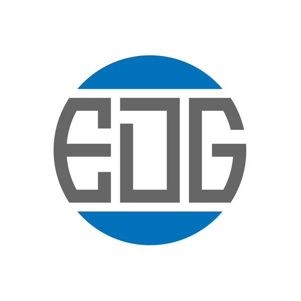 Edg字母标识的白色背景设计 Edg创意首字母圆圈标志概念 Edg字母设计 — 图库矢量图片