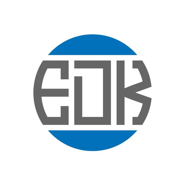 Projekt Logo Litery Edk Białym Tle Edk Twórcze Inicjały Koło — Wektor stockowy