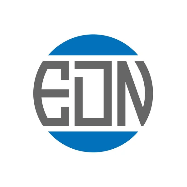 Edn Brev Logotyp Design Vit Bakgrund Edn Kreativa Initialer Cirkel — Stock vektor