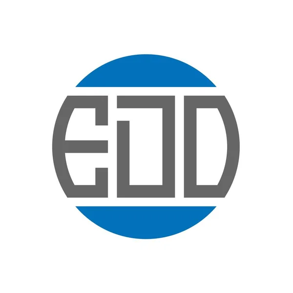 Σχεδιασμός Λογότυπου Γράμματα Edo Λευκό Φόντο Edo Δημιουργικά Αρχικά Κύκλο — Διανυσματικό Αρχείο