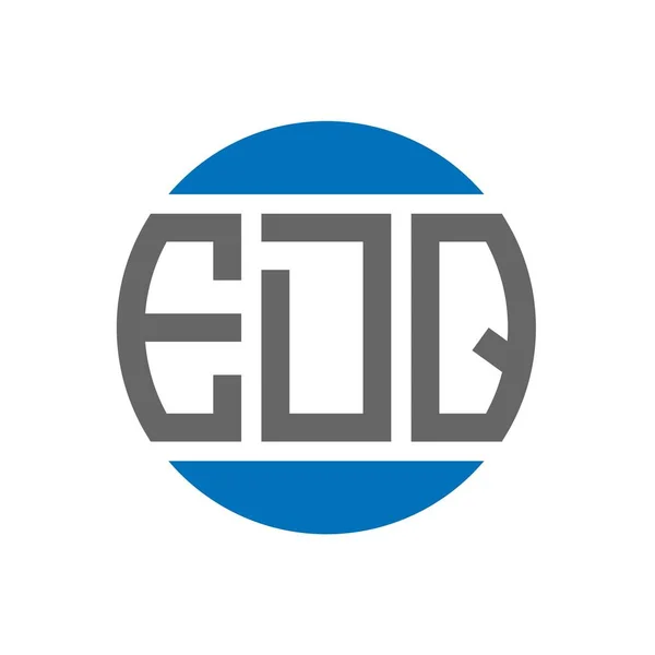 Edq字母标识的白色背景设计 Edq创意首字母圆圈标志概念 Edq字母设计 — 图库矢量图片