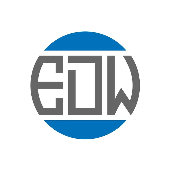 Edw Brev Logotyp Design Vit Bakgrund Edw Kreativa Initialer Cirkel — Stock vektor