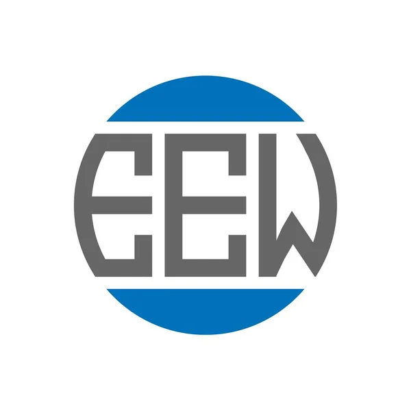 Eew Logo Ontwerp Witte Achtergrond Eew Creatieve Initialen Cirkel Logo — Stockvector