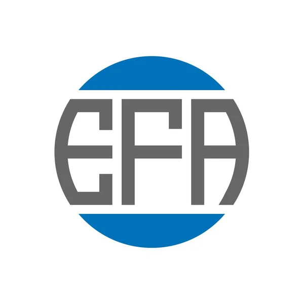 Efa Logo Ontwerp Witte Achtergrond Efa Creatieve Initialen Cirkel Logo — Stockvector