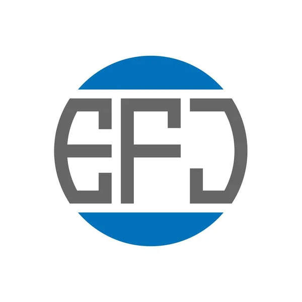 Efj Logo Ontwerp Witte Achtergrond Efj Creatieve Initialen Cirkel Logo — Stockvector