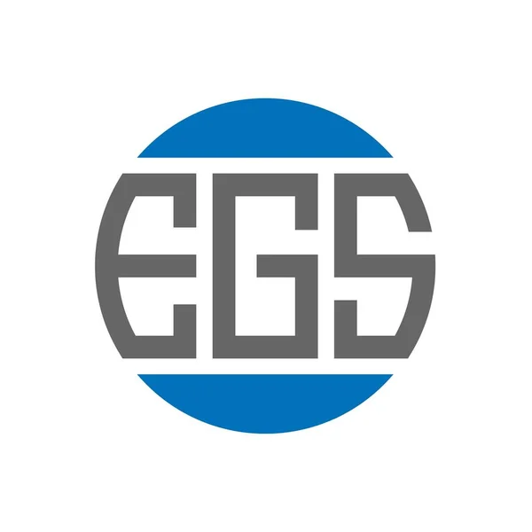 Egs Bokstav Logotyp Design Vit Bakgrund Egs Kreativa Initialer Cirkel — Stock vektor
