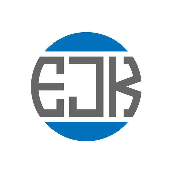 Ejk Письмо Дизайн Логотипа Белом Фоне Концепция Логотипа Инициалами Ejk — стоковый вектор