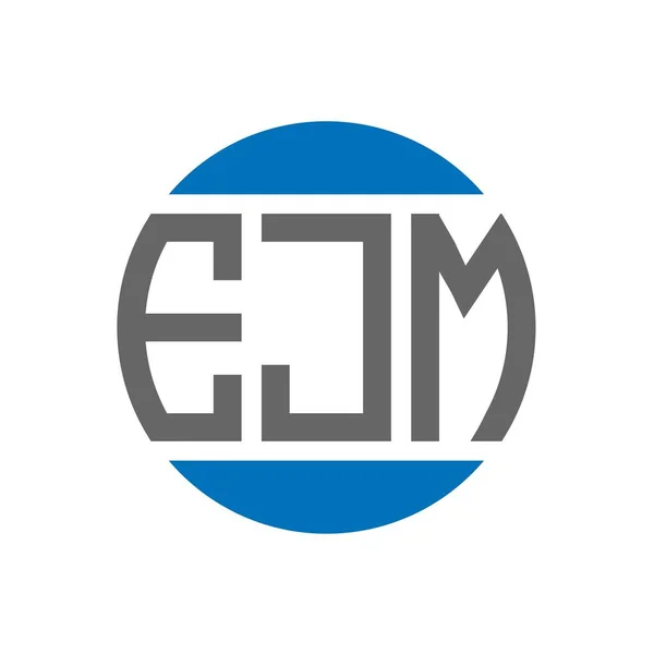 Ejm Letter Logo Design White Background Ejm Creative Initials Circle — Stock Vector