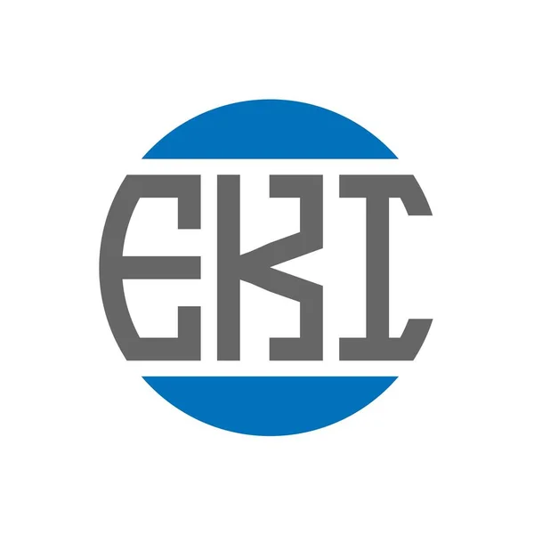 Дизайн Логотипа Eki Белом Фоне Концепция Логотипа Инициалами Eki Дизайн — стоковый вектор