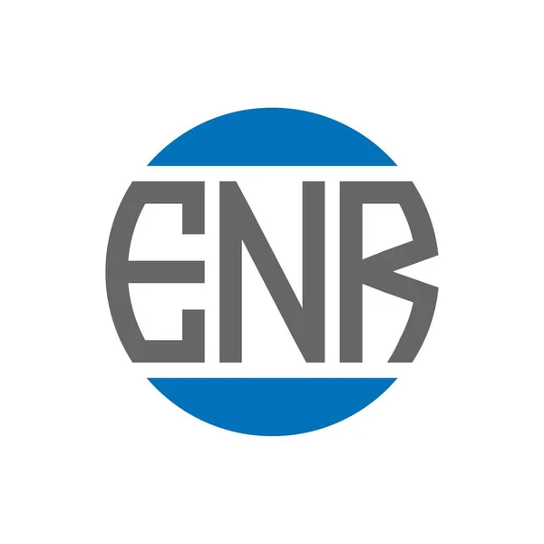 Návrh Loga Enr Bílém Pozadí Enr Kreativní Iniciály Kruhové Logo — Stockový vektor