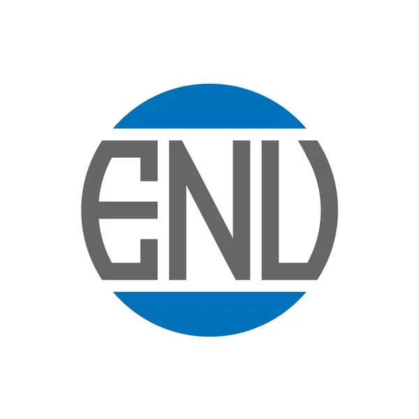 Návrh Loga Env Bílém Pozadí Env Kreativní Iniciály Kruhové Logo — Stockový vektor
