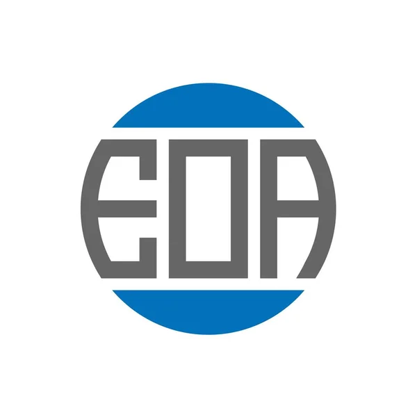 Logo Lettera Eoa Sfondo Bianco Eoa Creative Iniziali Cerchio Logo — Vettoriale Stock