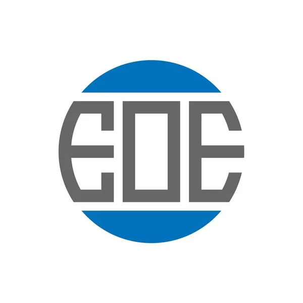 Eoe字母标识的白色背景设计 Eoe创意首字母圆圈标志概念 Eoe字母设计 — 图库矢量图片