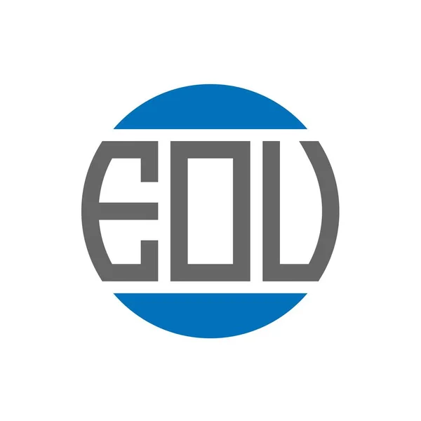 Diseño Del Logotipo Carta Eov Sobre Fondo Blanco Eov Iniciales — Archivo Imágenes Vectoriales