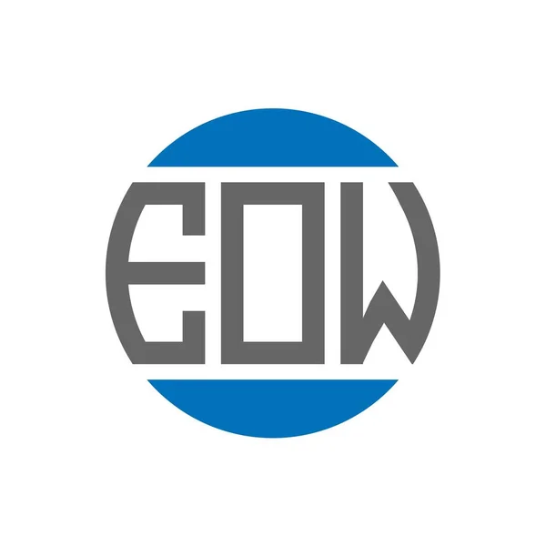 Дизайн Логотипа Eow Белом Фоне Eow Creative Initials Circle Logo — стоковый вектор