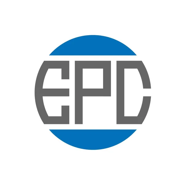Epc 디자인은 배경에 Epc 크리에이티브 이니셜 Epc 디자인 — 스톡 벡터