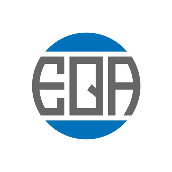 Eqa 디자인은 배경에 있습니다 Eqa 크리에이티브 이니셜은 개념을 따른다 Eqa — 스톡 벡터
