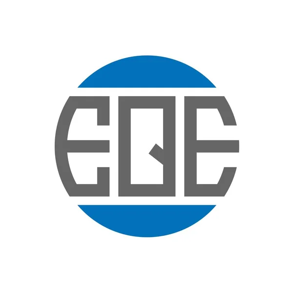 Logo Lettera Eqe Sfondo Bianco Eqe Creative Iniziali Cerchio Logo — Vettoriale Stock