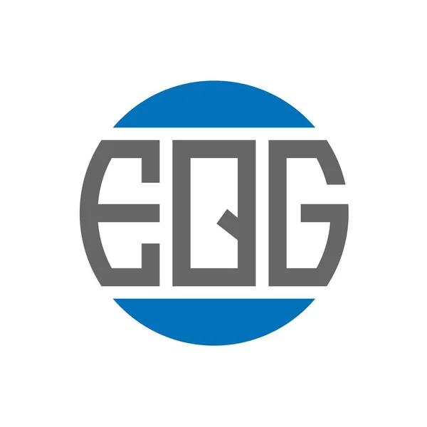 Diseño Del Logotipo Letra Eqg Sobre Fondo Blanco Eqg Iniciales — Vector de stock