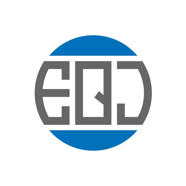 Eqj字母标识的白色背景设计 Eqj创意首字母圆圈标志概念 Eqj字母设计 — 图库矢量图片